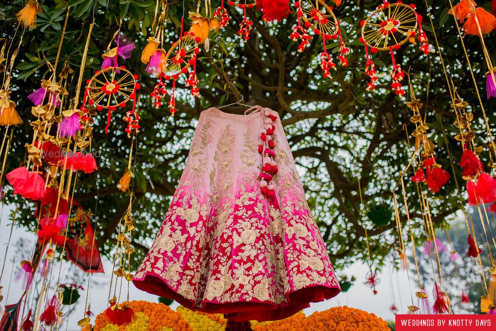 Photo of  Pretty Hanging Lehenga Shot