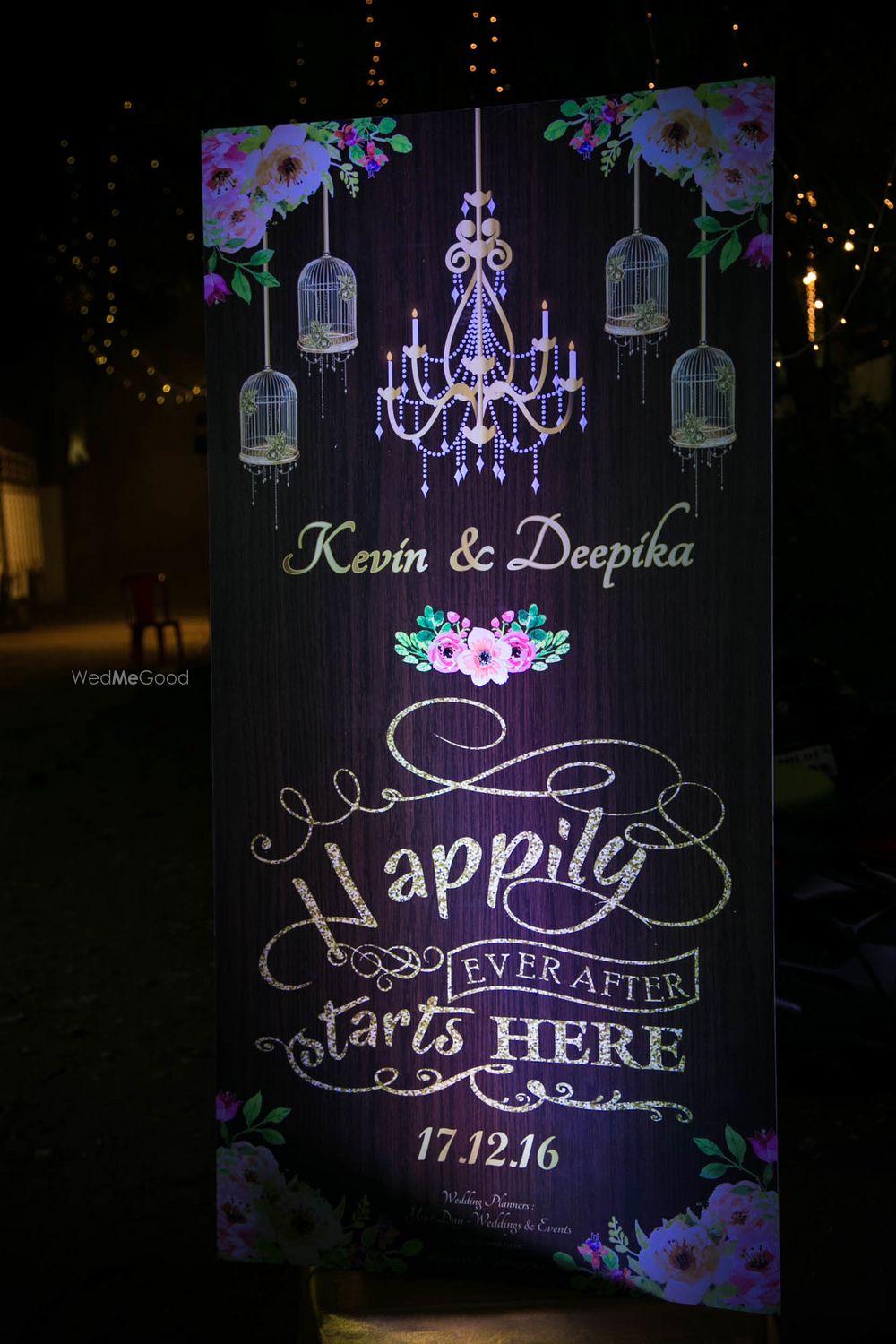 Photo of Wedding entrance signage