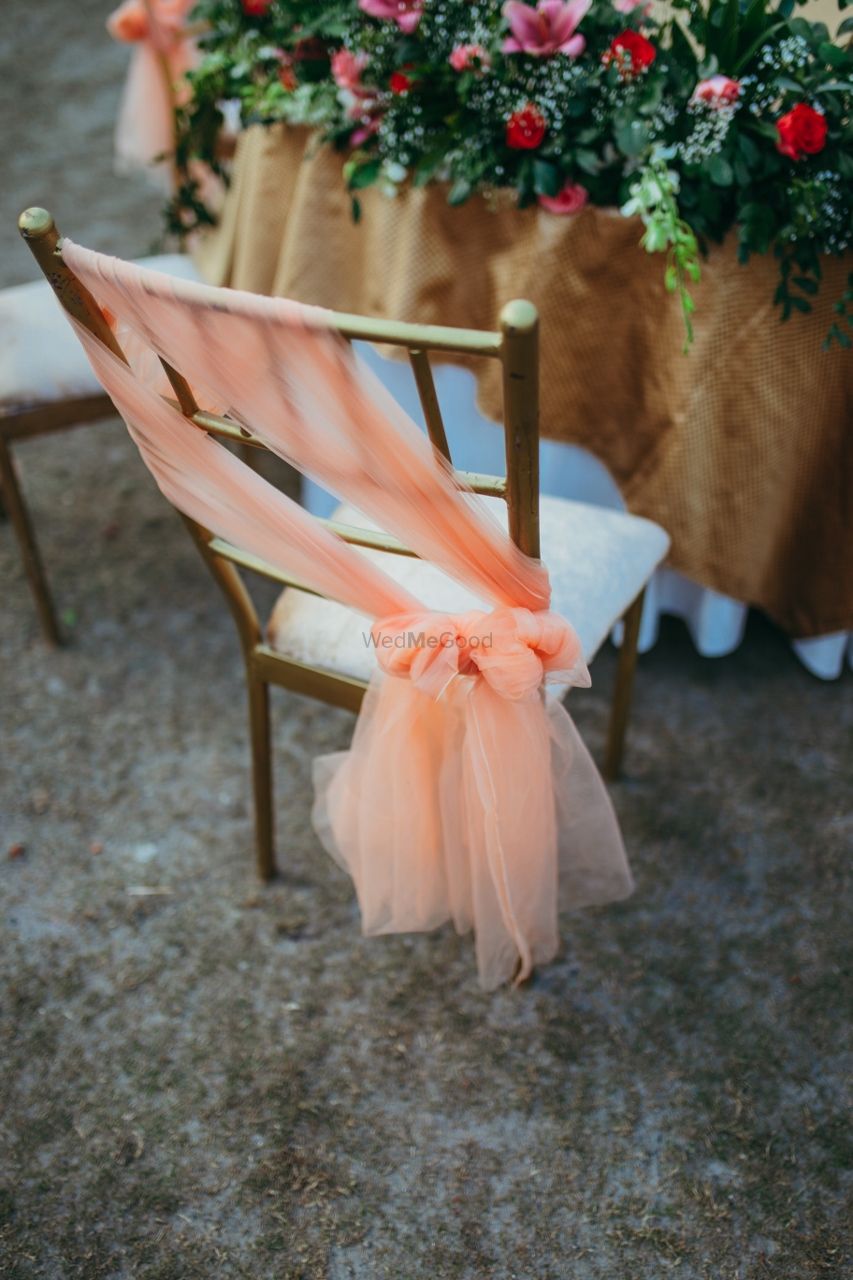 Photo of Chair decor tieback idea in peach