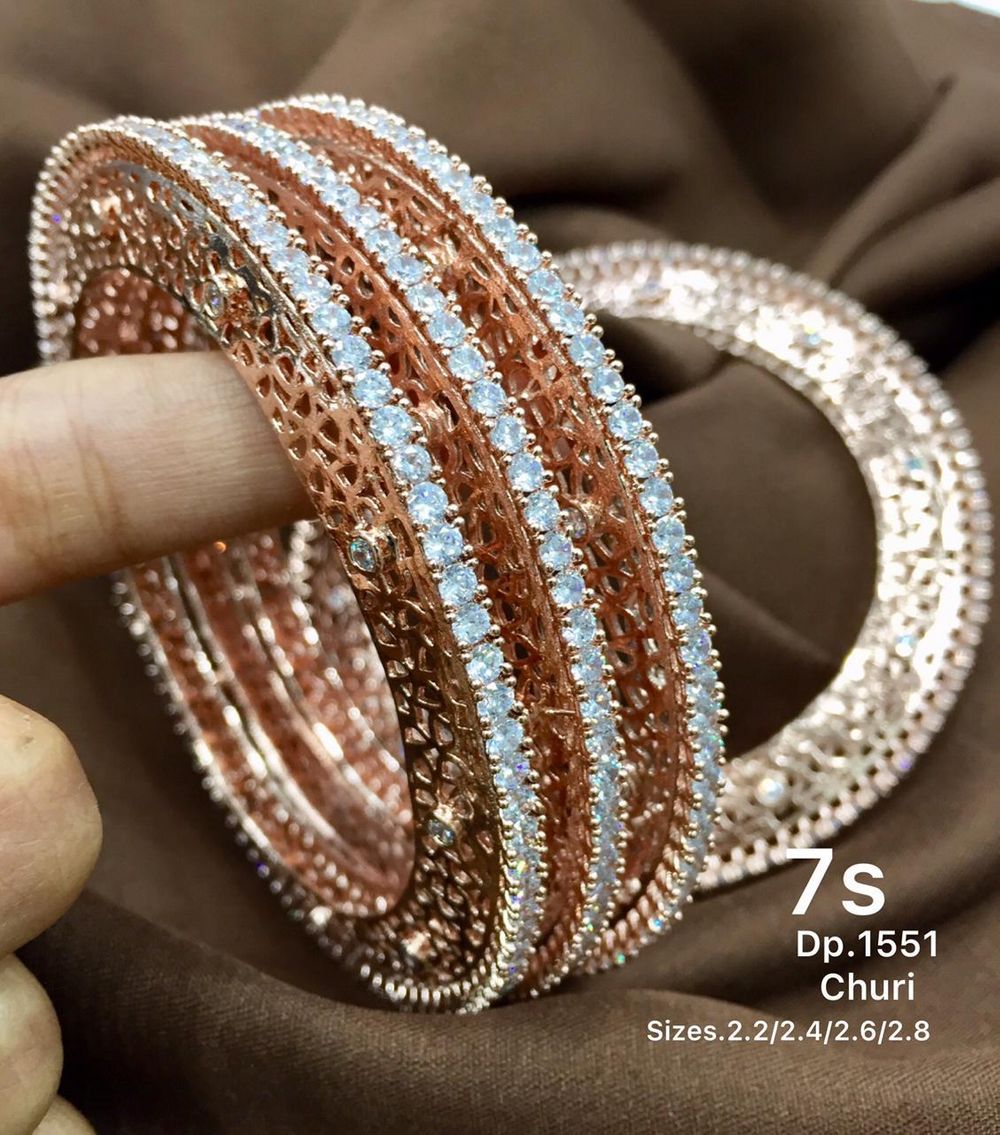 Photo From American Diamond Bangles - By Beauty Blends Bridal Reflection
