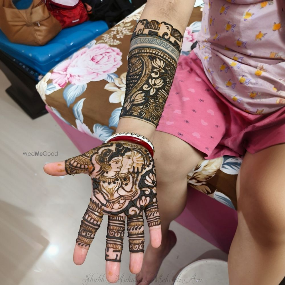 Photo From God portraits in bridal mehndi are a great choice for 'em auspicious and blessed feels. - By Shubh Muhurat Mehendi Arts