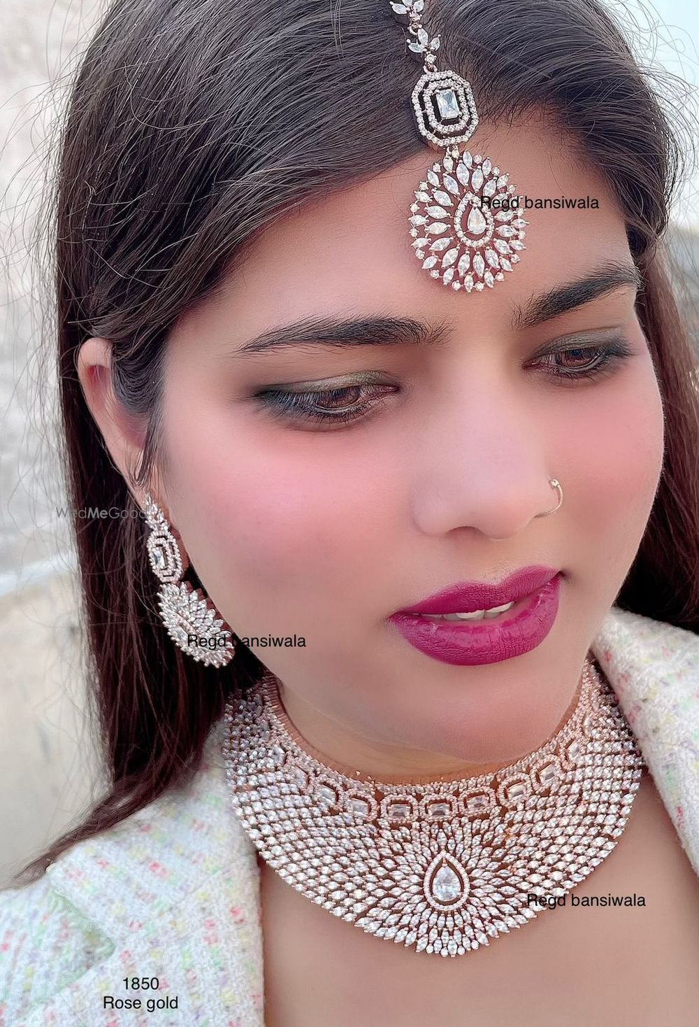 Photo From Ravishing diamond Rose gold jewelry - By Beauty Blends Bridal Reflection