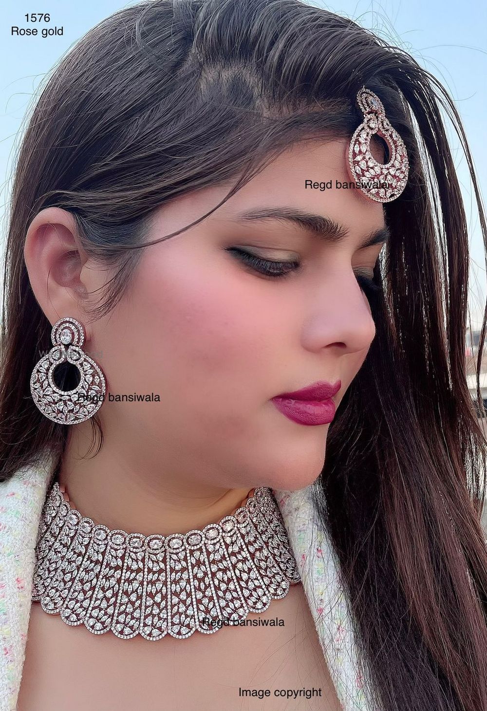 Photo From Ravishing diamond Rose gold jewelry - By Beauty Blends Bridal Reflection