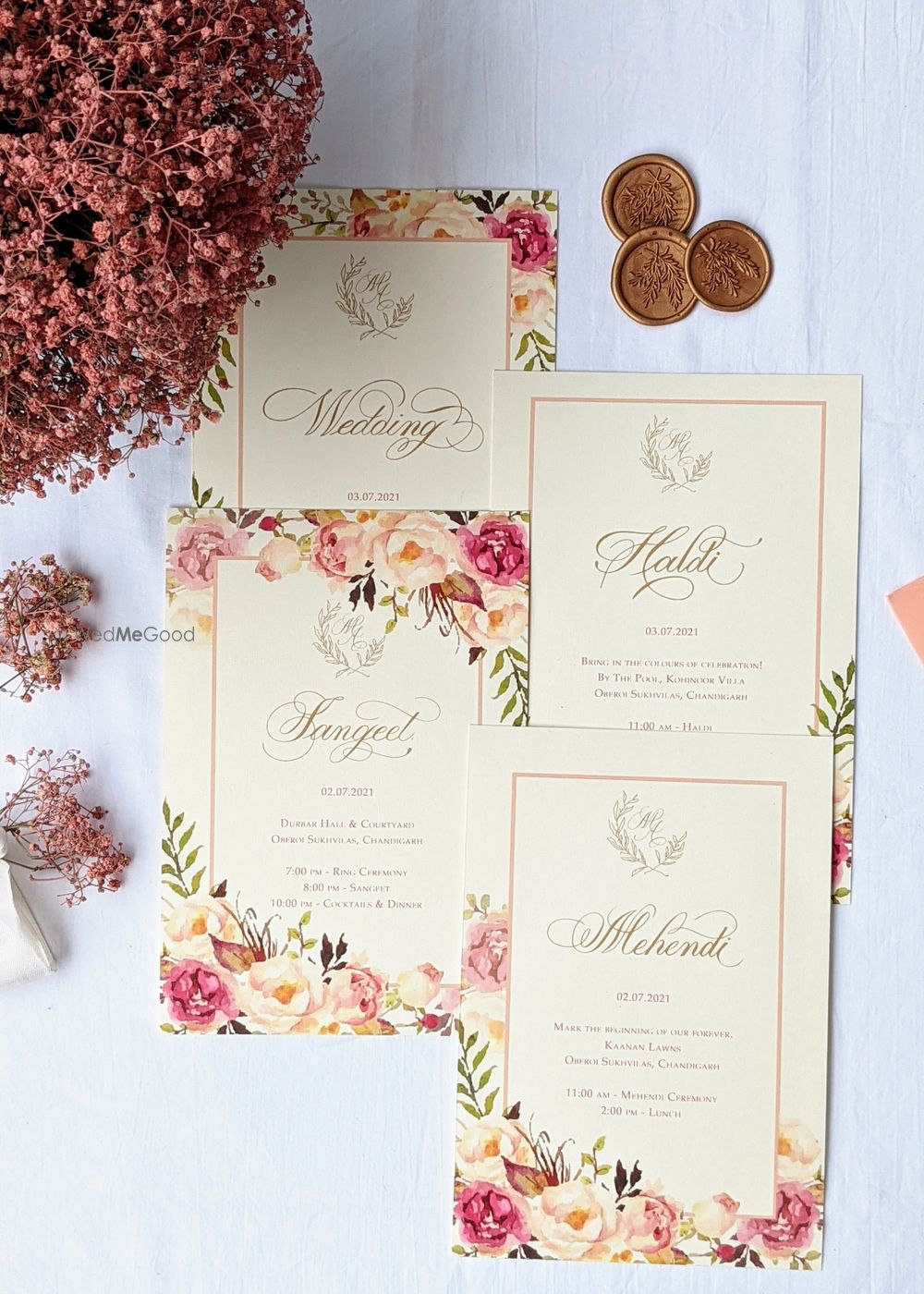 Photo From Pastel Floral Invite Suite - By Solitary Script