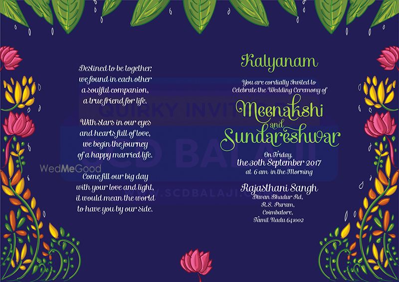 Photo From Traditional Tamil Brahmin Wedding Invitation - By Quirky Invitations