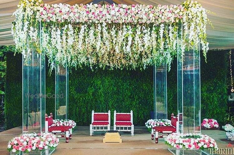 Photo of Outdoor floral mandap