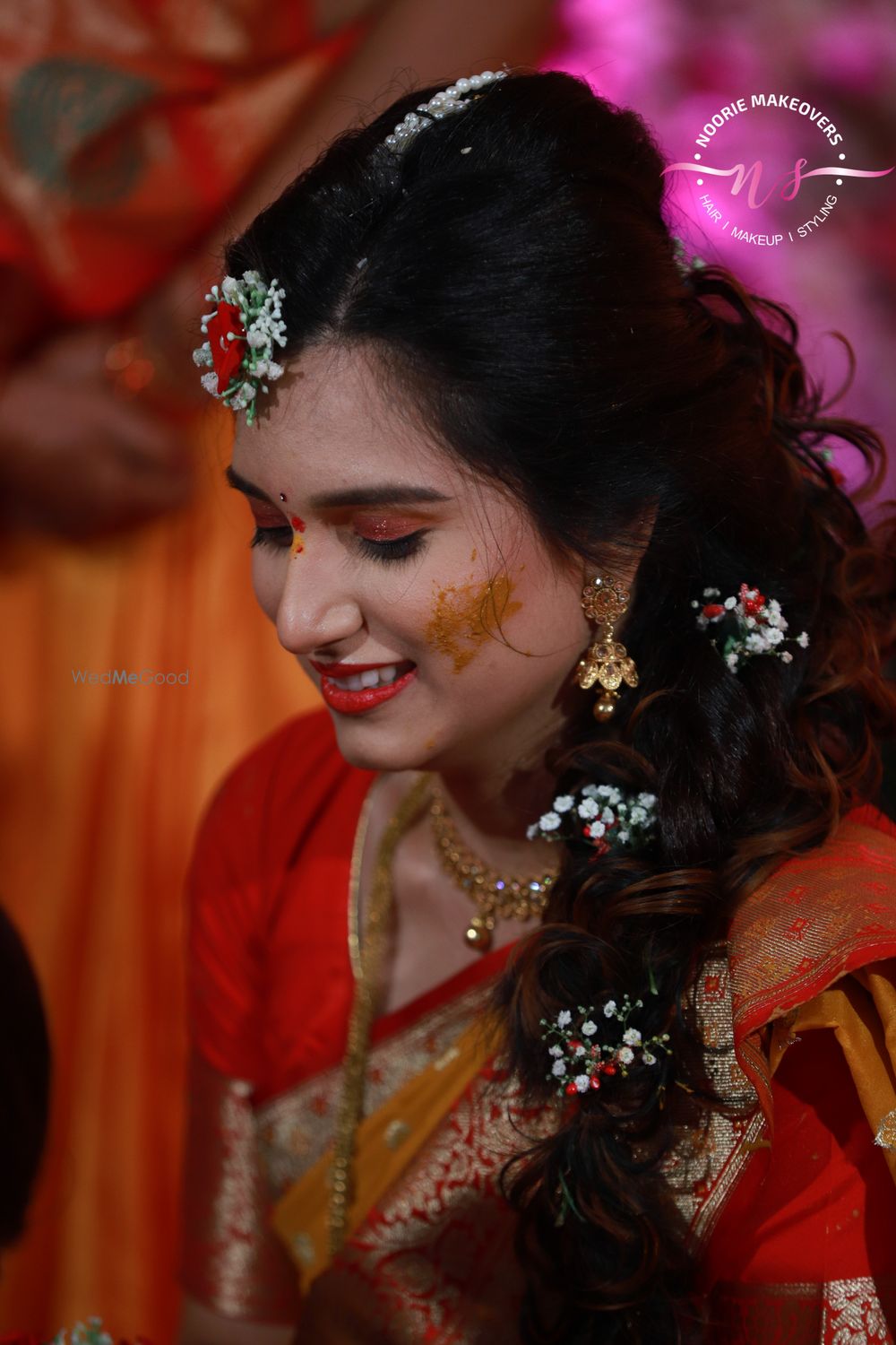 Photo From Haldi and Pooja ceremony - By Noorie Makeovers