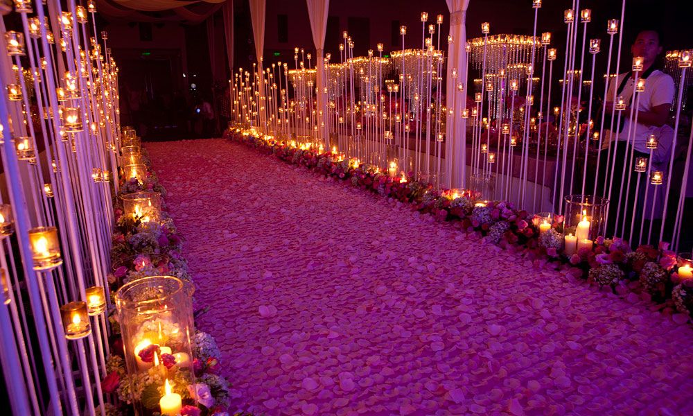 Photo of Candle lit passage decor