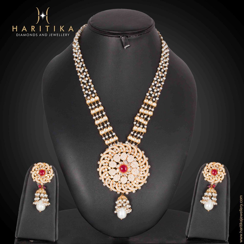 Photo From KUNDAN POLKI NECKLACE SET - By Haritika Diamonds and Jewellery