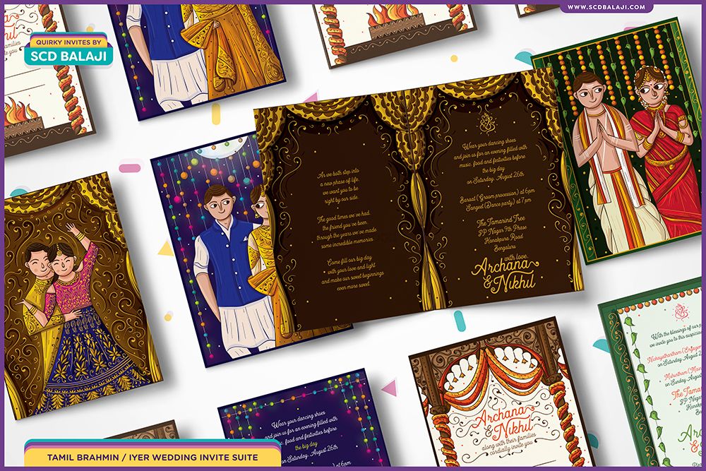 Photo From Contemporary Tamil Brahmin / Iyer Wedding Invitation Suite - By Quirky Invitations