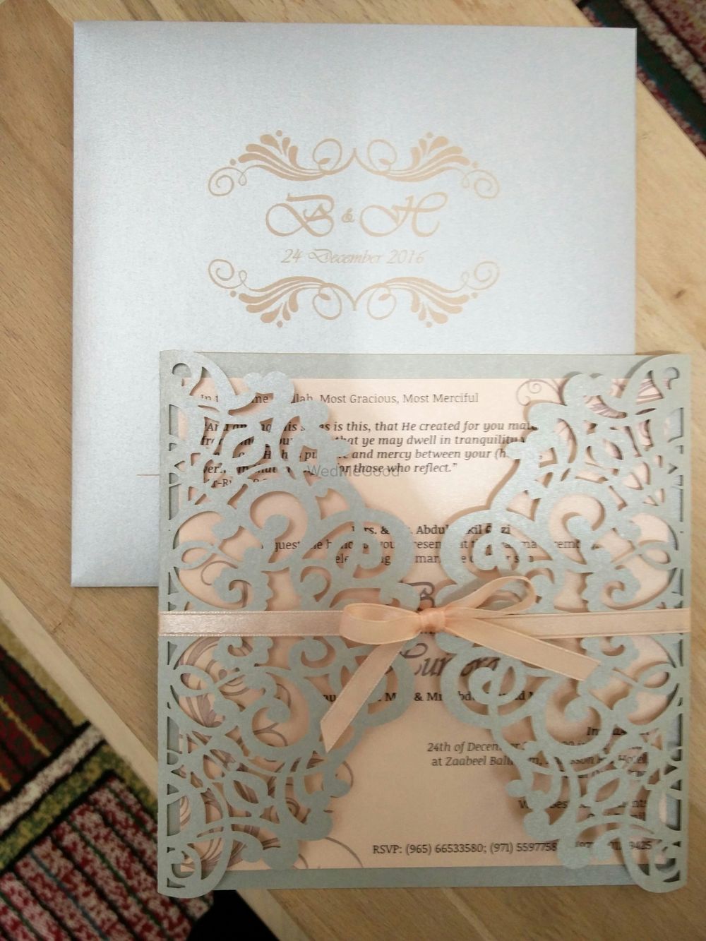 Photo of Laser cut wedding card