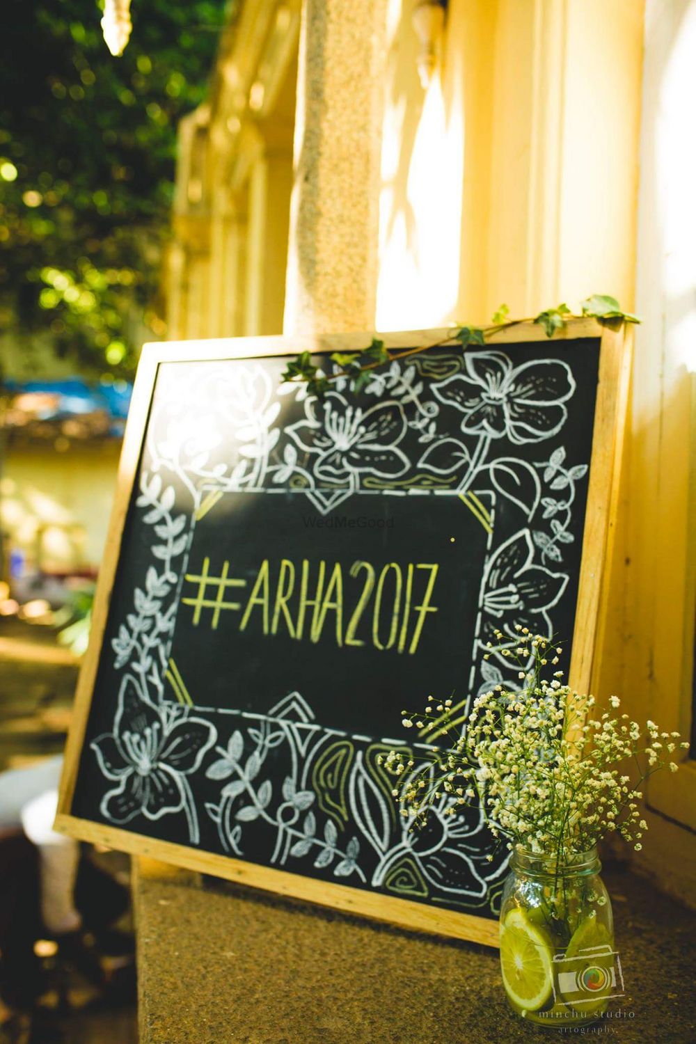 Photo of Chalkboard decor idea to display wedding hashtag