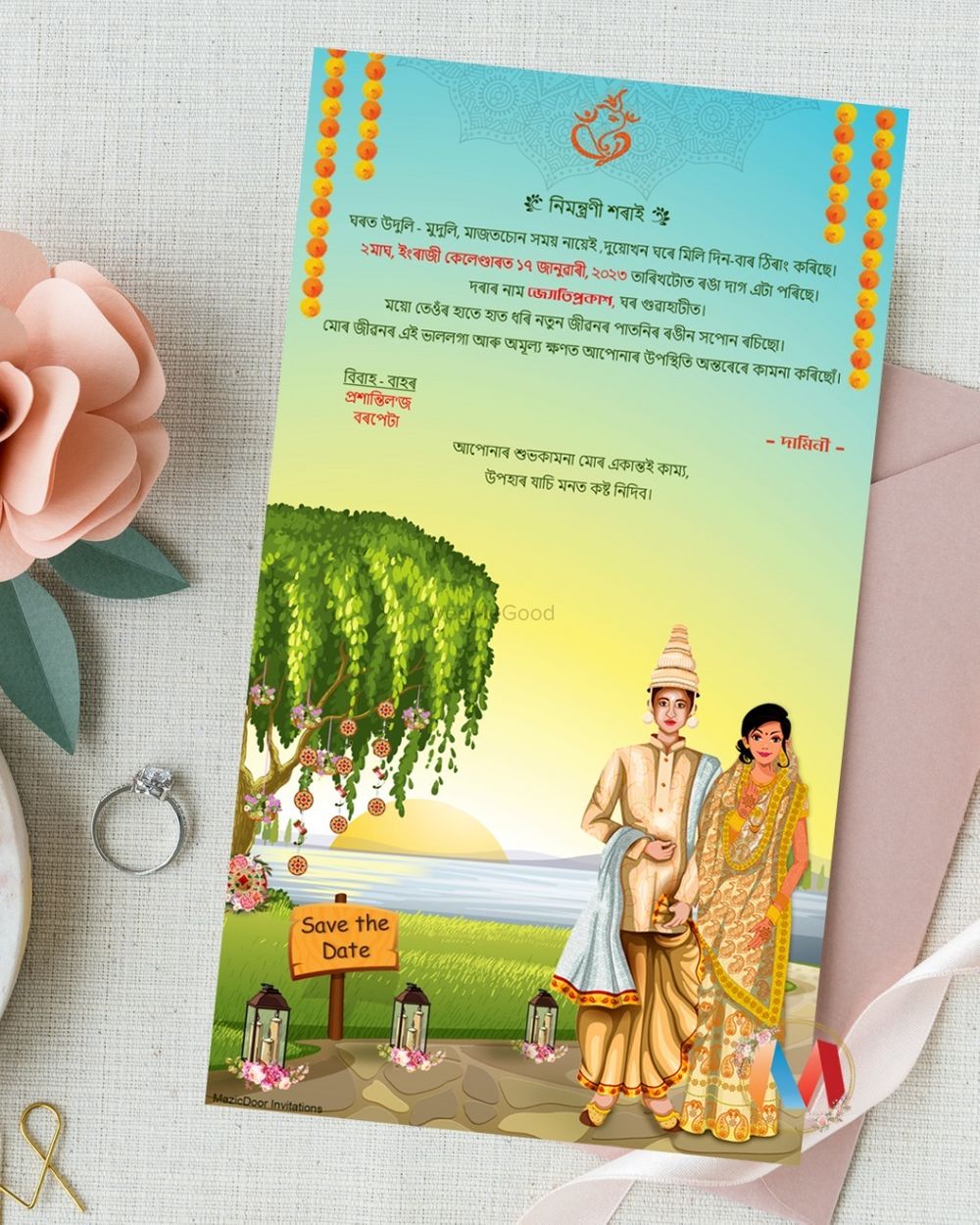 Photo From Assamese theme Invitation - By Mazic Door Invitations