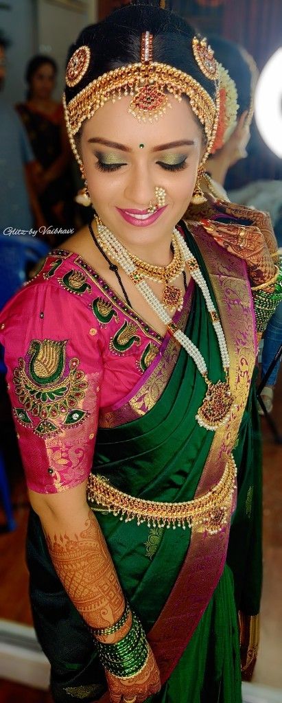 Photo From Traditional Muhurtam Makeup Look - By Glitz by Vaibhavi