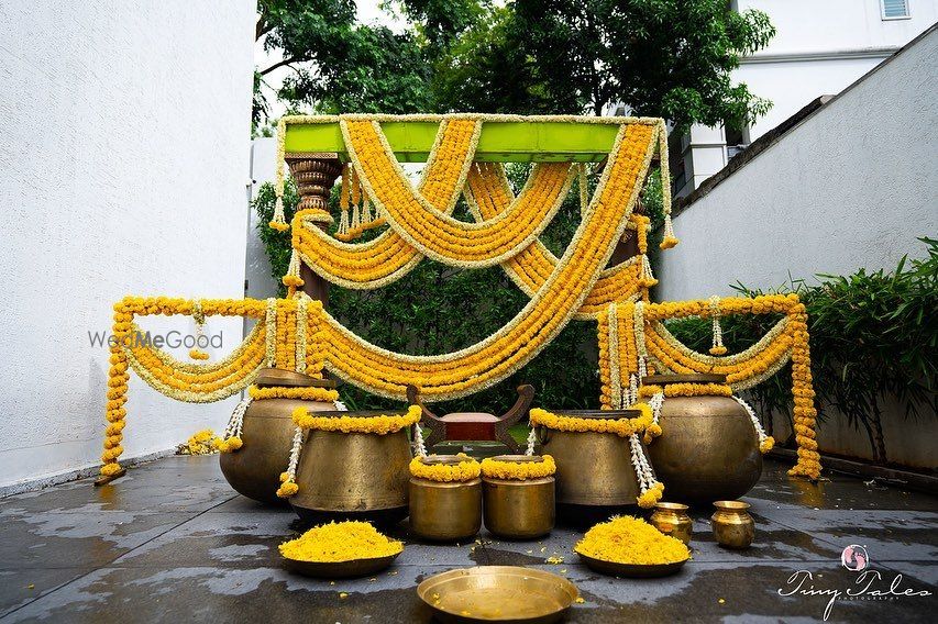 Photo From Pellikuthuru, Pellikoduku & Haldi Backdrops - By Tie D Knot Theory Events-Decor