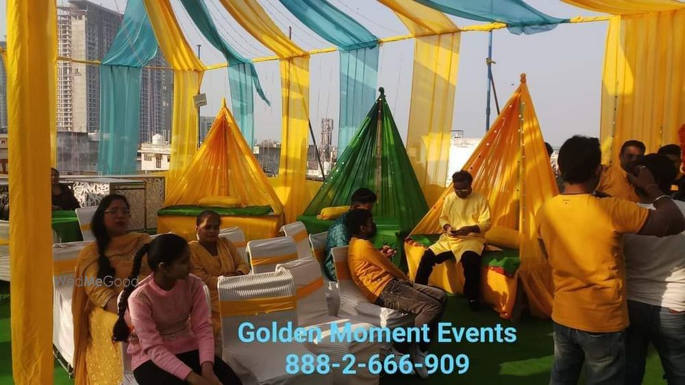 Photo From haldi mehndi function decor at roof - By Golden Moment Decor