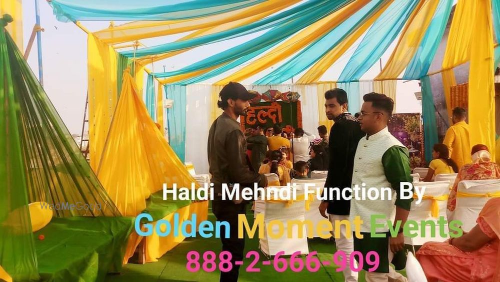 Photo From haldi mehndi function decor at roof - By Golden Moment Decor