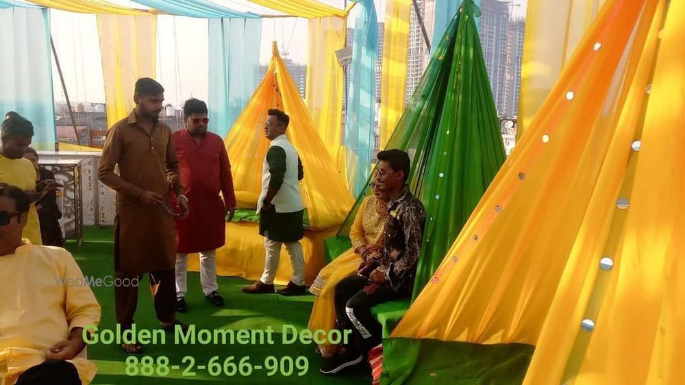 Photo From haldi mehndi function decor at roof - By Golden Moment Decor