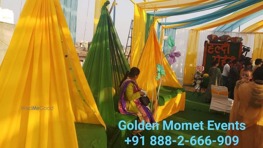 Photo From haldi mehndi function decor at roof - By Golden Moment Decor