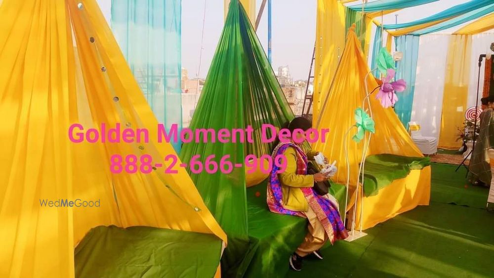 Photo From haldi mehndi function decor at roof - By Golden Moment Decor