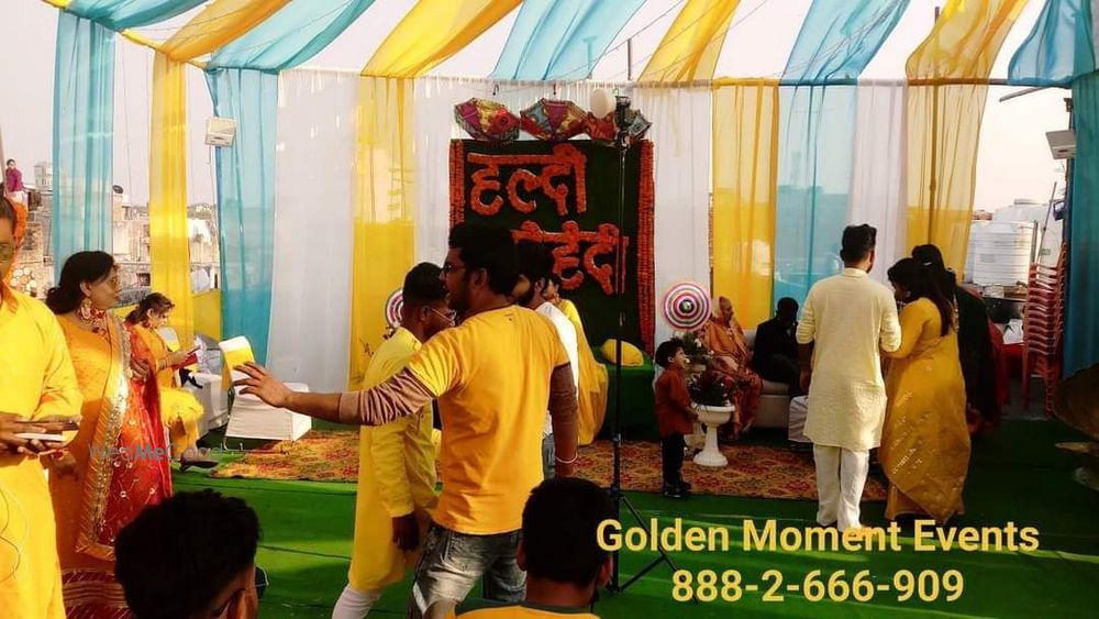 Photo From haldi mehndi function decor at roof - By Golden Moment Decor