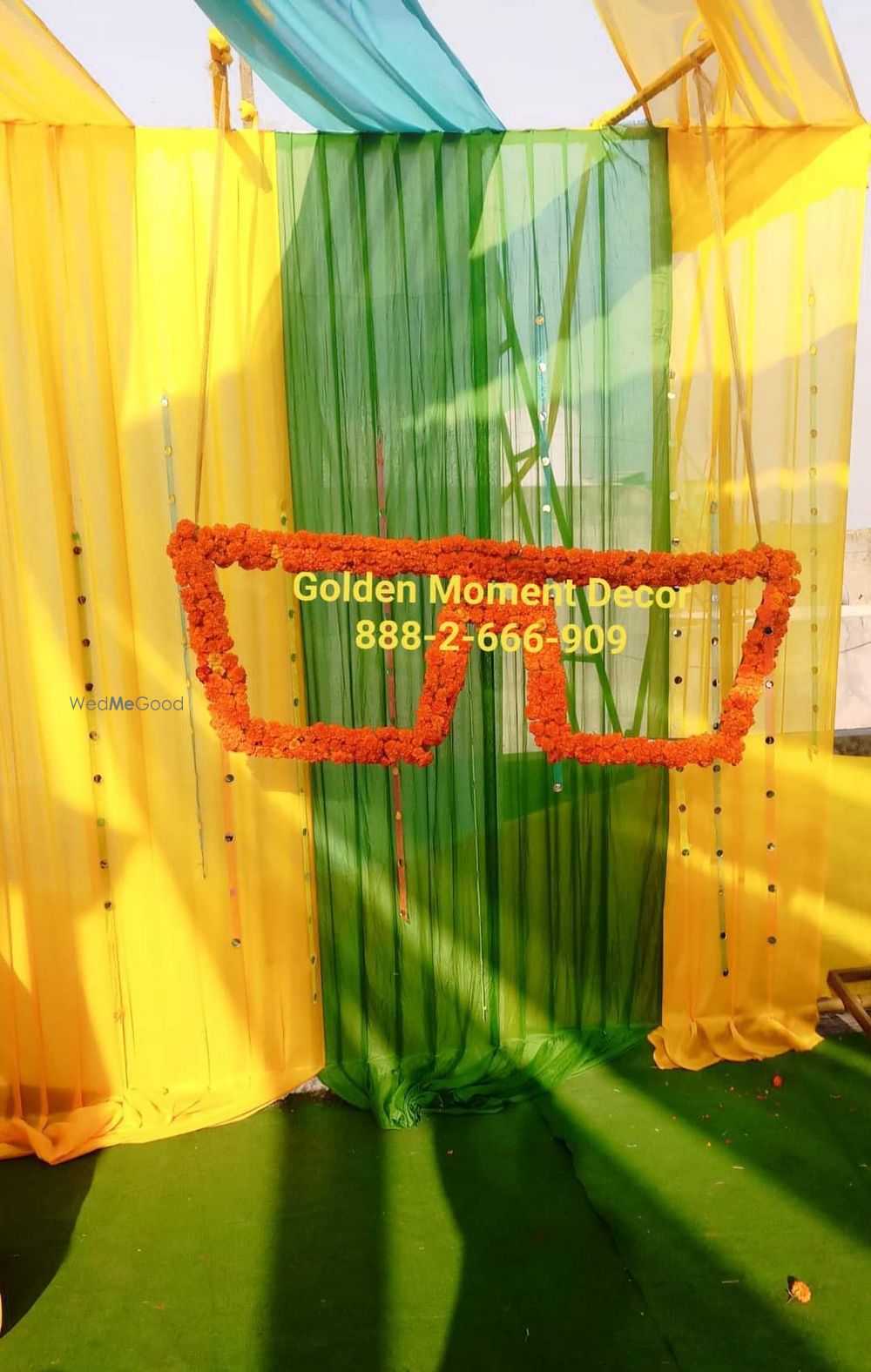 Photo From haldi mehndi function decor at roof - By Golden Moment Decor