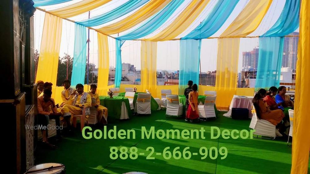 Photo From haldi mehndi function decor at roof - By Golden Moment Decor