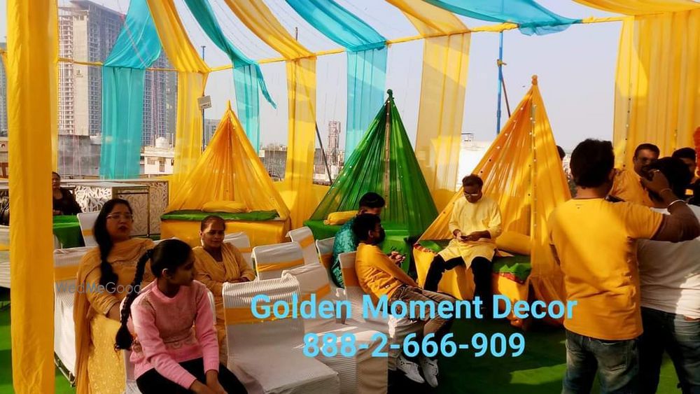 Photo From haldi mehndi function decor at roof - By Golden Moment Decor