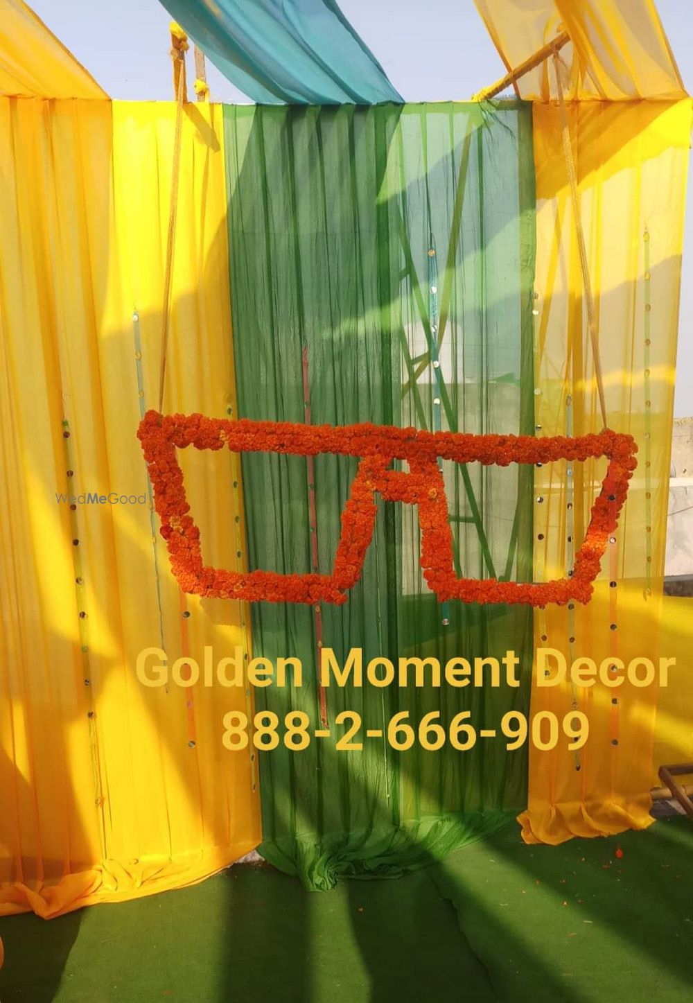 Photo From haldi mehndi function decor at roof - By Golden Moment Decor