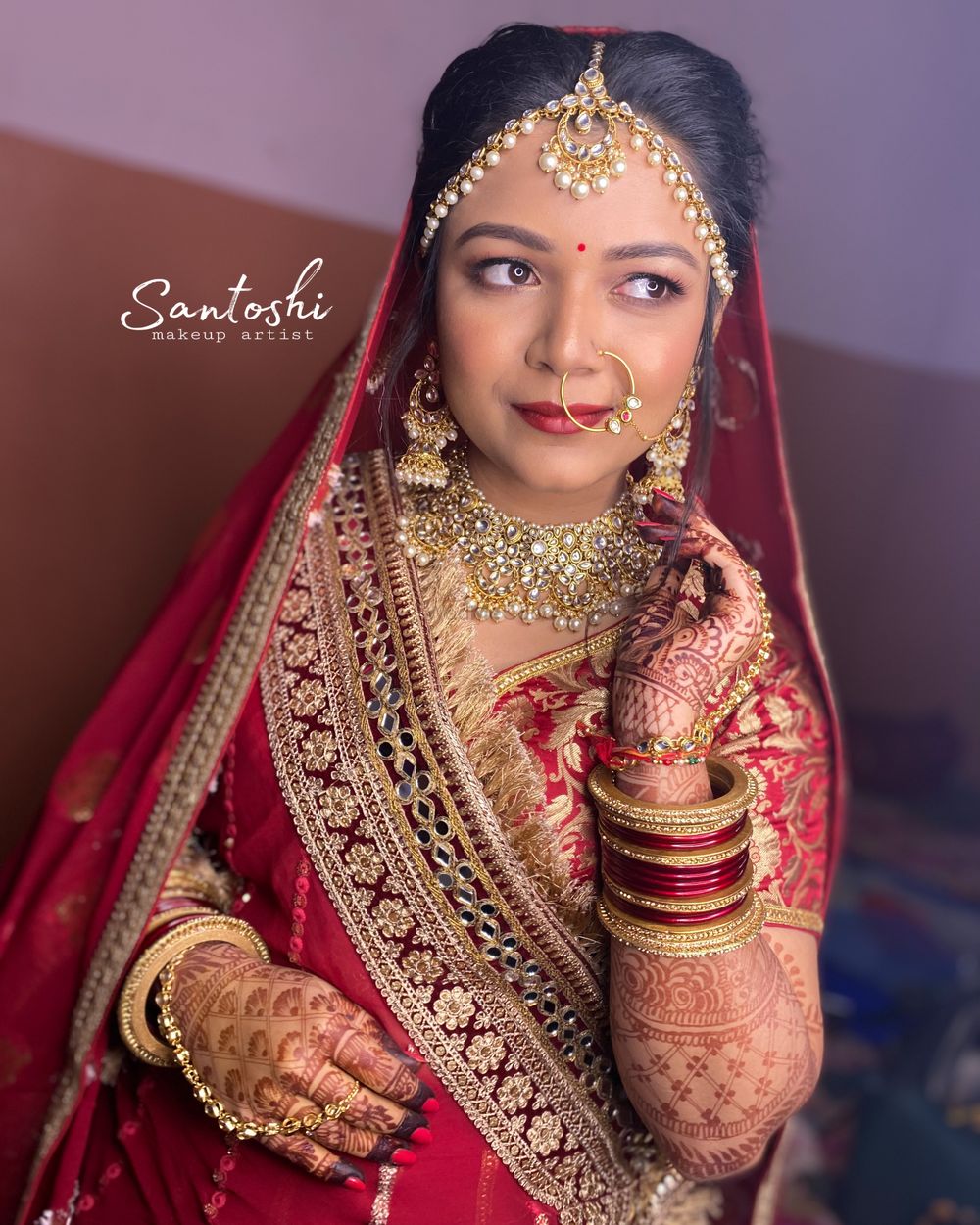 Photo From North Indian Bridal Look - By Makeup Artist Santoshi