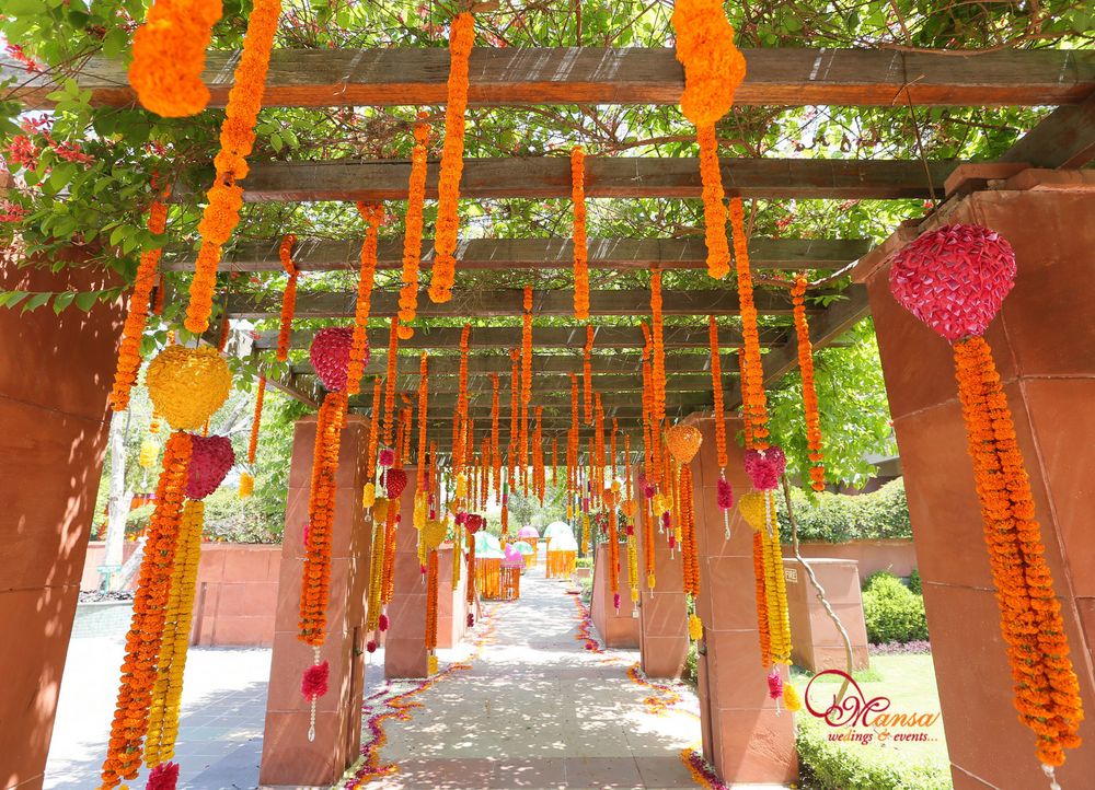 Photo of Hanging floral strings in day decor