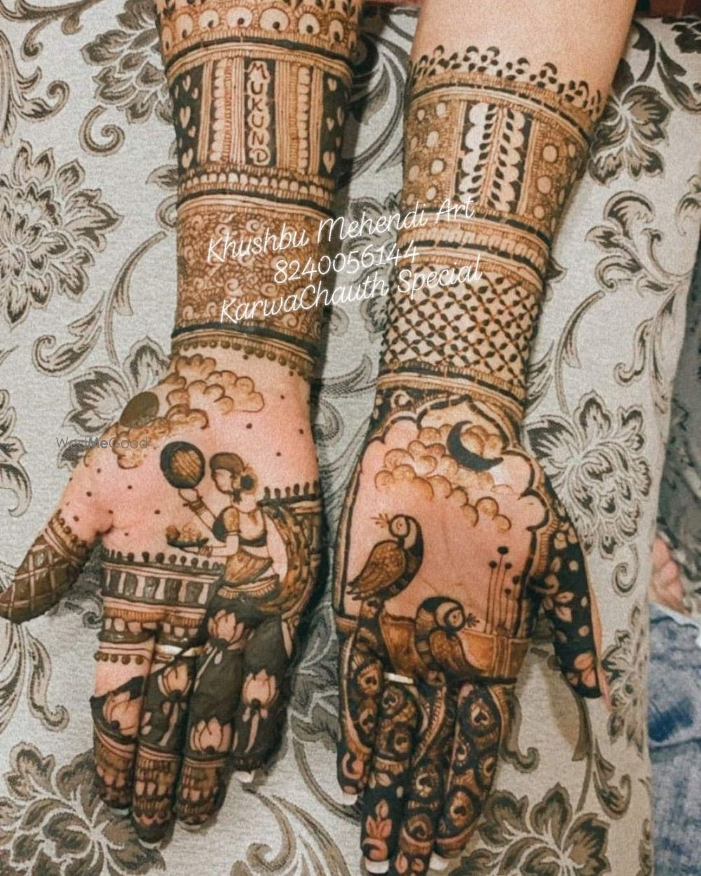 Photo From Karwa chauth Special Design - By Khushbu Mehendi Art