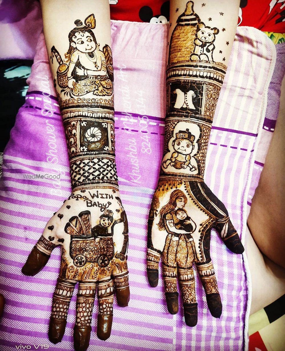 Photo From Baby Shower Special Mehendi Design - By Khushbu Mehendi Art