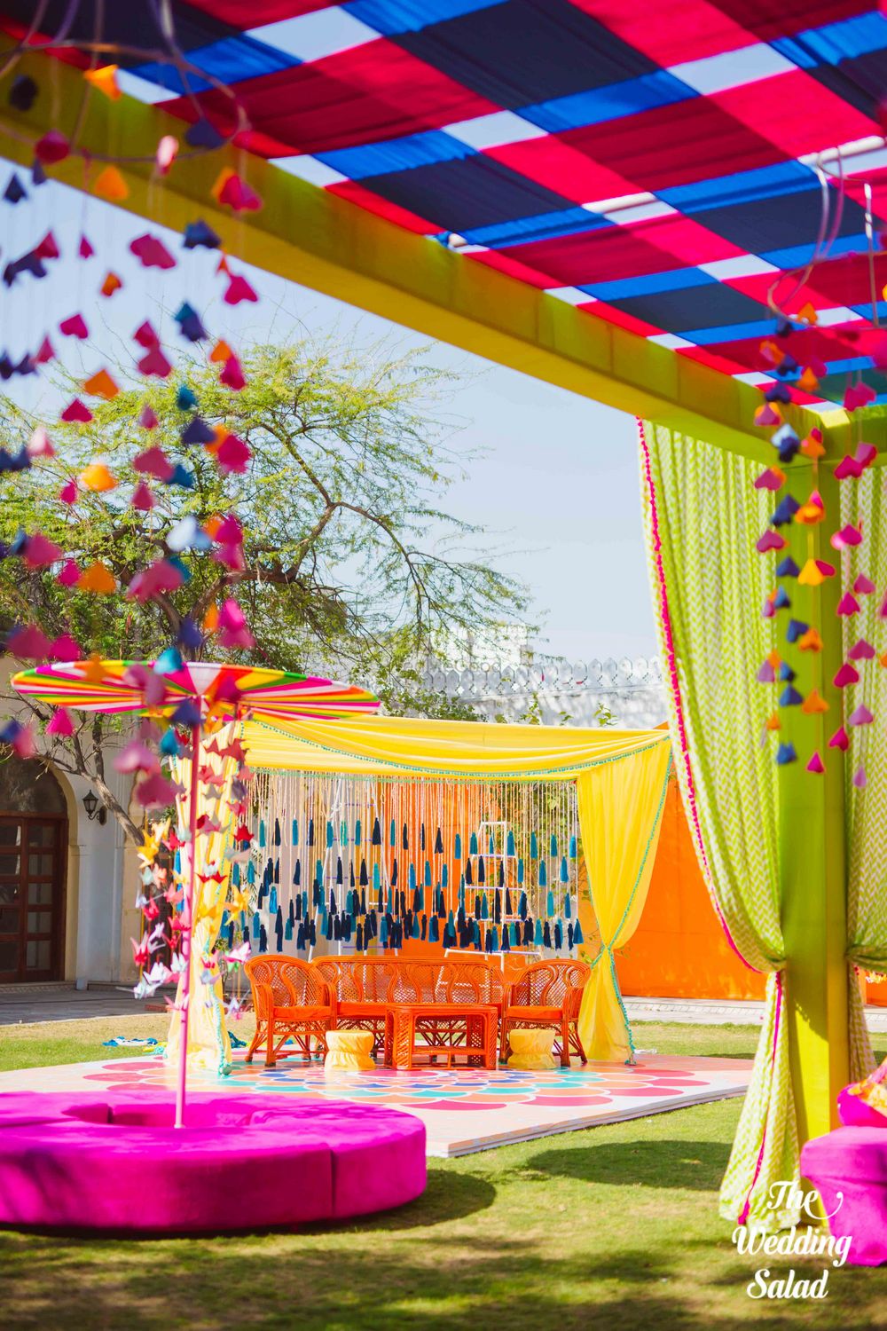 Photo of  colorful mehendi decor