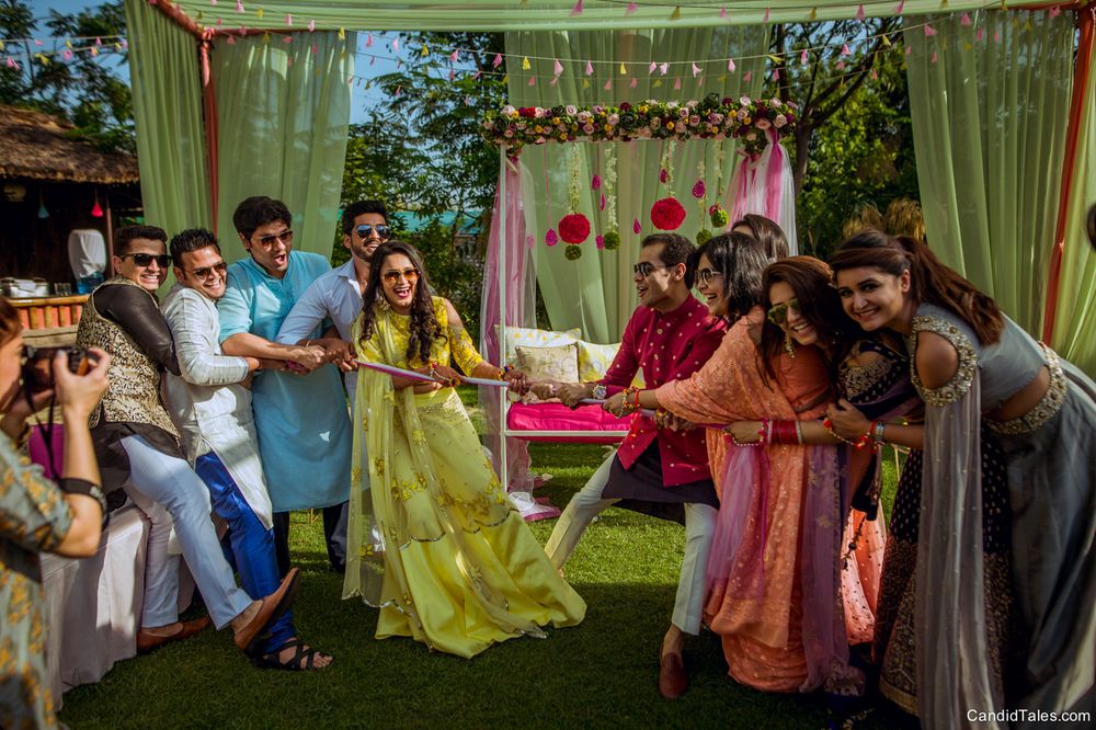 Photo of Mehendi game for guests tug of war