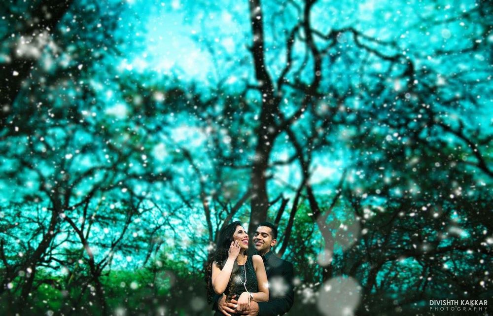 Photo of Forest pre wedding shoot with bokeh
