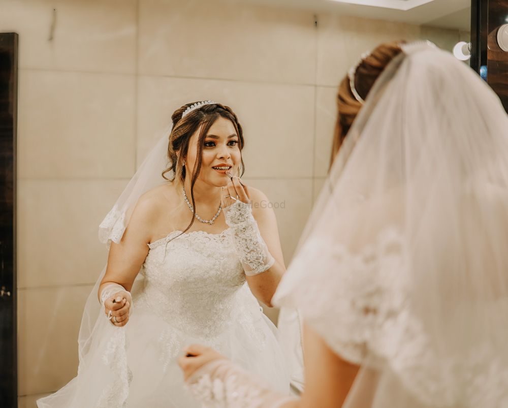 Photo From Bride Tejrina Catholic Wedding Look - By Saher Mulla