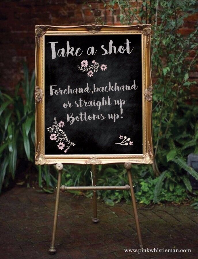 Photo of Cute bar message board with gold frame