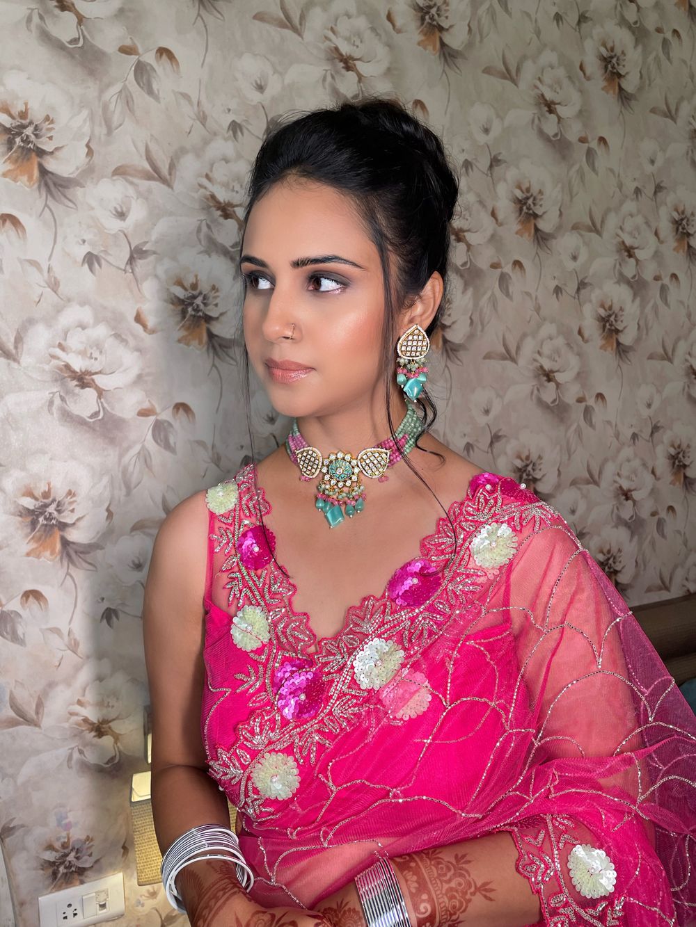 Photo From Priyanka- Retro Engagement Glam - By Geetika Mudgal