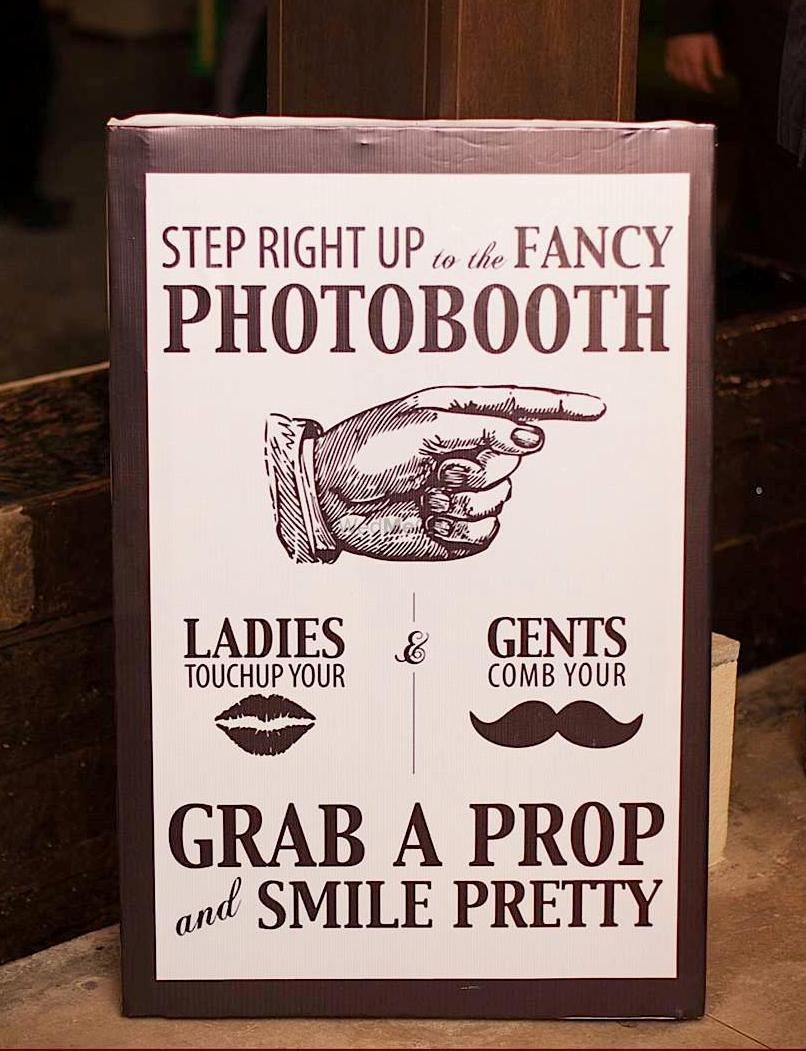 Photo of Grab a prop Photo Booth board