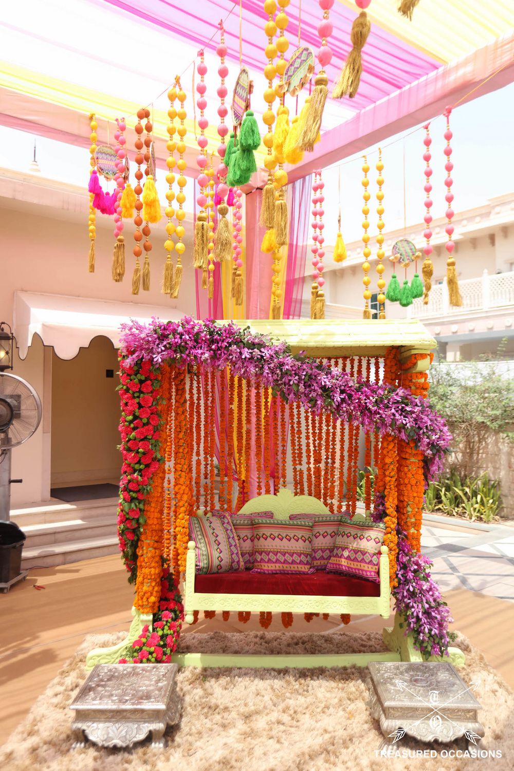 Photo of Beautiful floral swing for mehendi