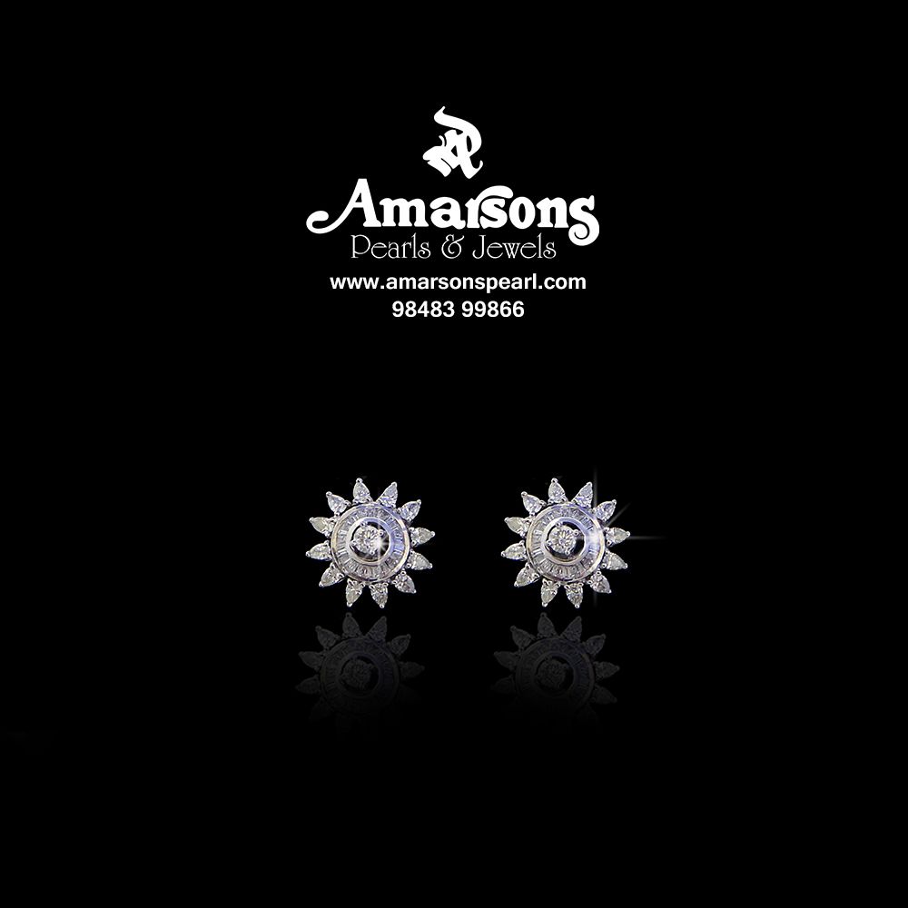 Photo From Diamond Studd Earrings - By Amarsons Pearls & Jewels