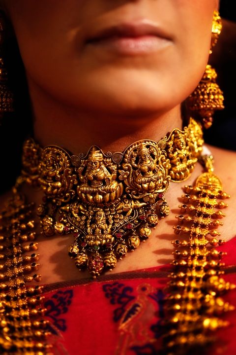 Photo of Gold temple jewelry for brides