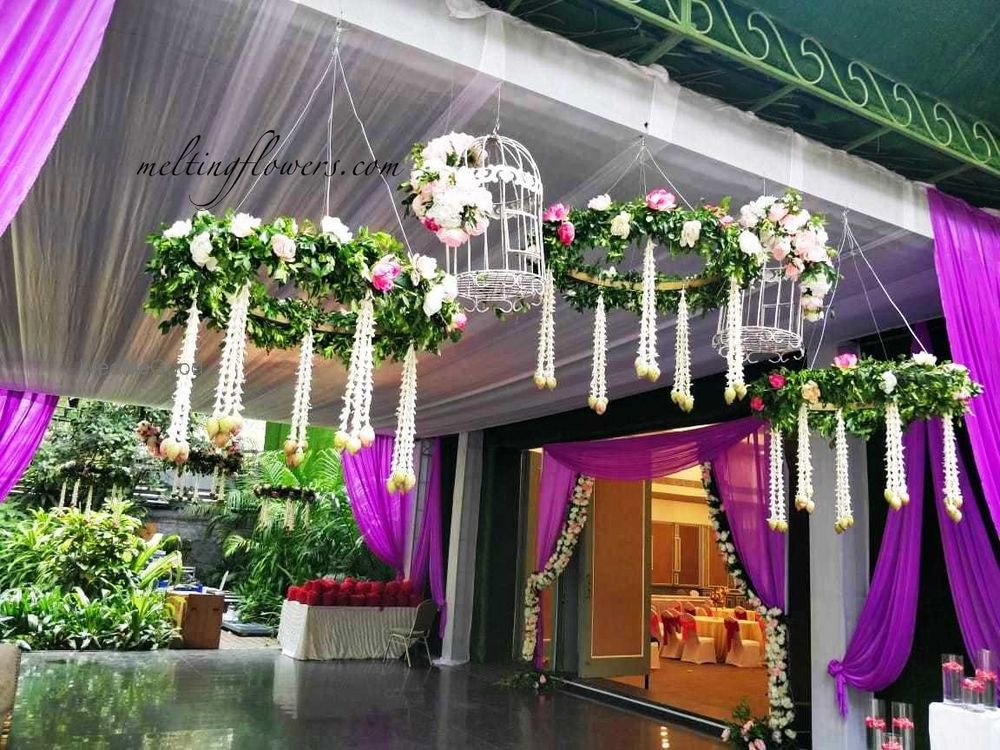 Photo From Gradient Purple Theme Wedding & Reception - By Melting Flowers