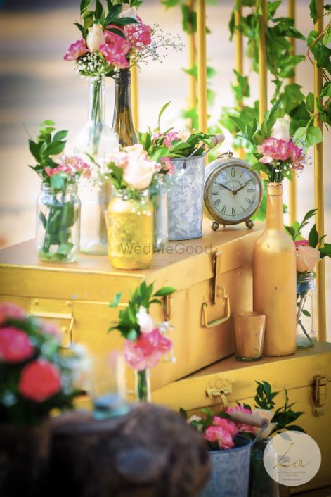 Photo of Antique trunks and clocks in decor