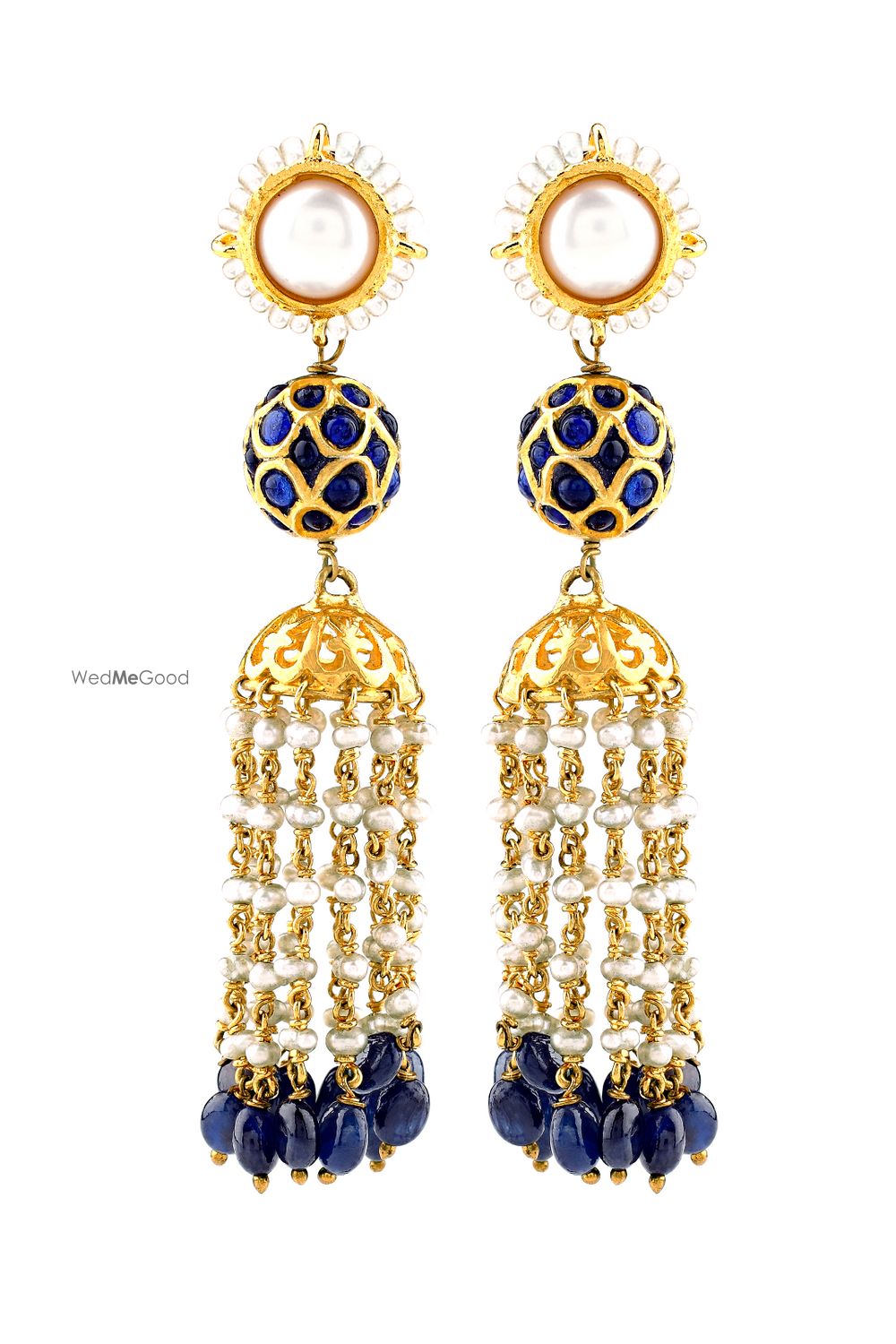 Photo of blue jhumki earringsx