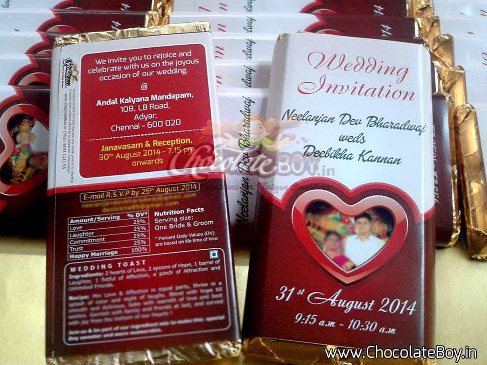 Photo From Chocolate Invitation - Red theme - By Chocolate Boy