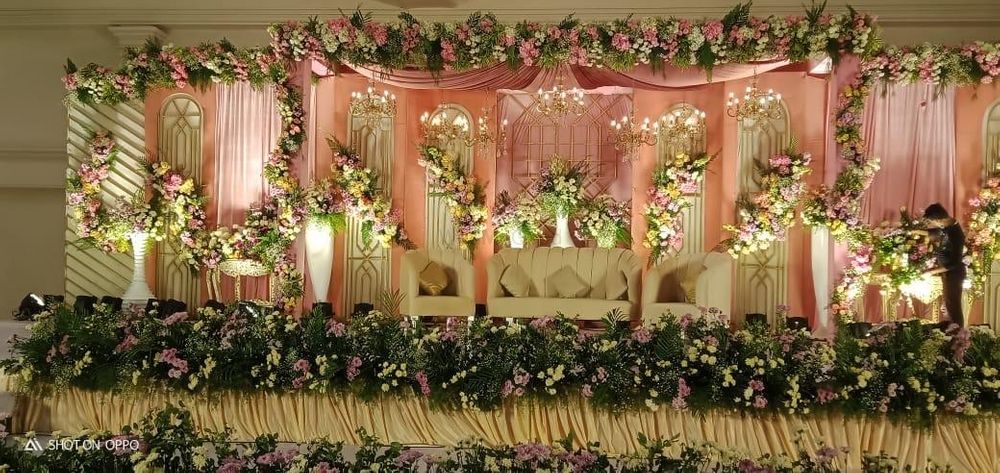 Photo From Reception & Engagement Background  - By New Lotus Flower Decoration