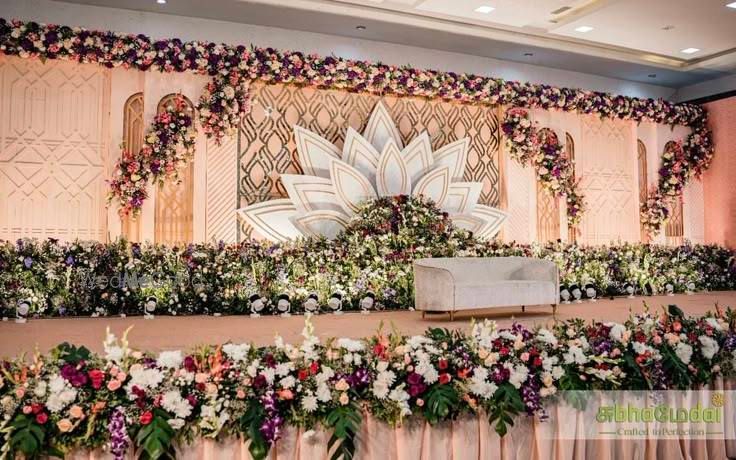 Photo From Reception & Engagement Background  - By New Lotus Flower Decoration