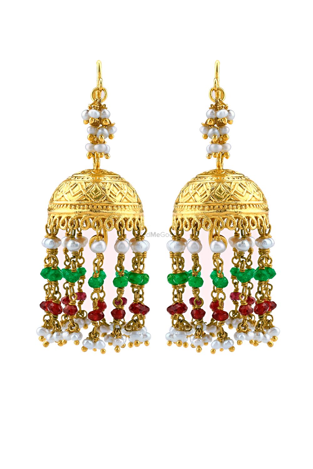 Photo of gold jhumki earrings